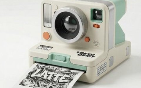 高细节3D图标插画宝丽来即时成像相机