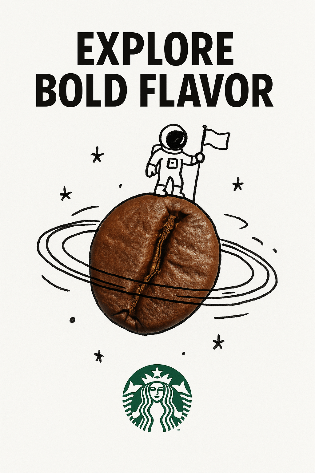 实物与手绘涂鸦创意广告