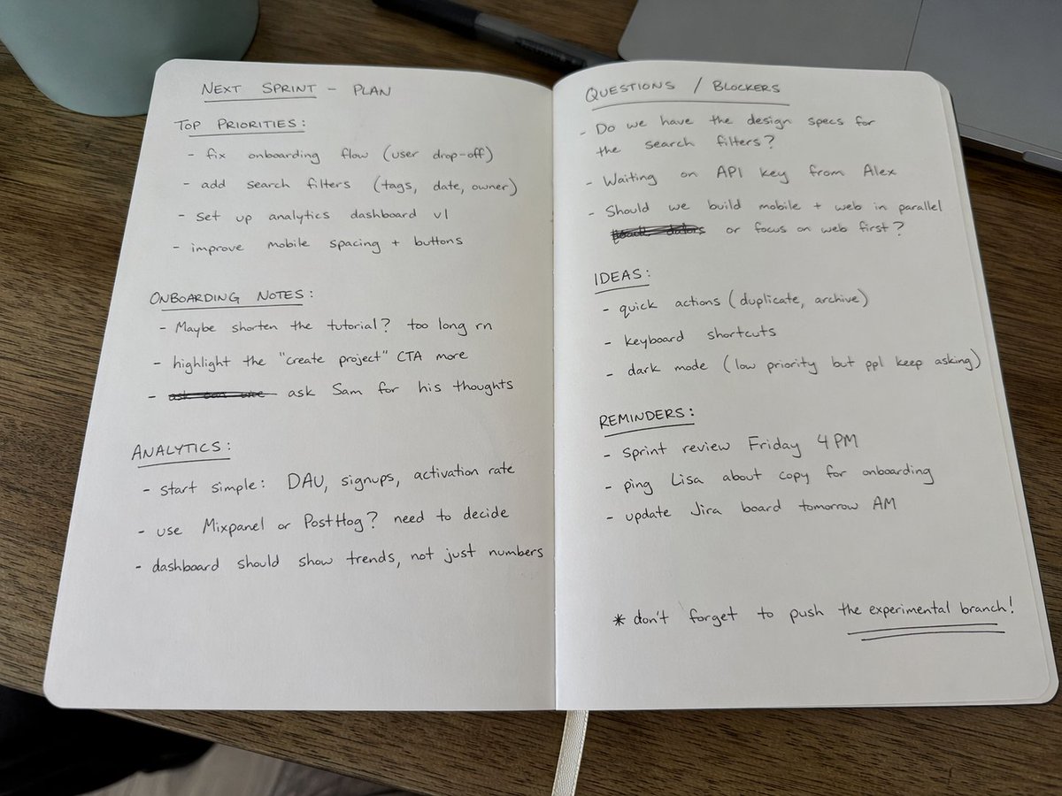 Handwritten Notebook Photo