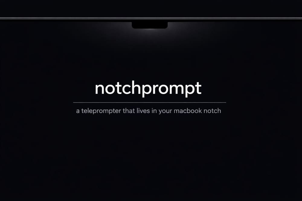 NotchPrompt：一款藏在 MacBook 刘海里的开源“隐形”提词器